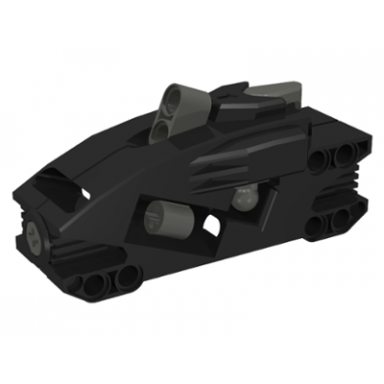 black electric rc race buggy steering unit