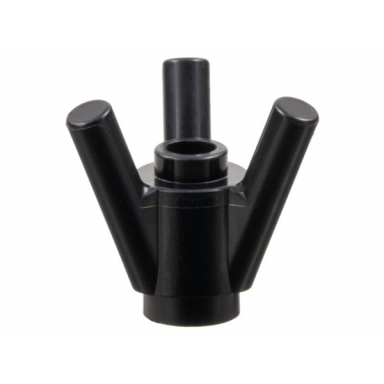 black brick round 1 x 1 with 3 diagonal bars