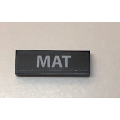 black tile 1 x 3 with mat pattern sticker - set 10252