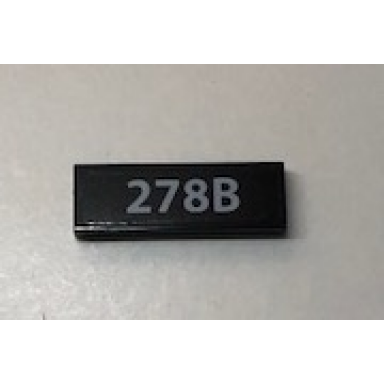 black tile 1 x 3 with 278b pattern sticker - set 10252