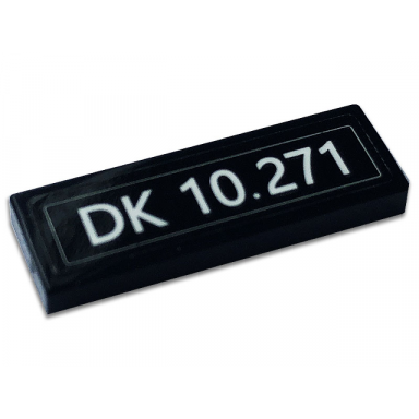 black tile 1 x 3 with dk 10.271 pattern sticker - set 10271