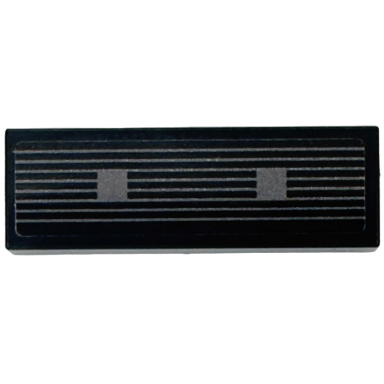 black tile 1 x 3 with dark silver squares and lines pattern sticker - set 75351
