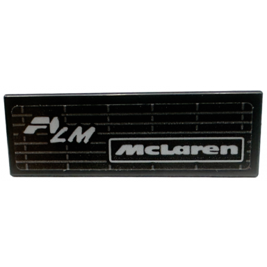 black tile 1 x 3 with silver f1 lm mclaren and dark silver grille pattern sticker - set 76918