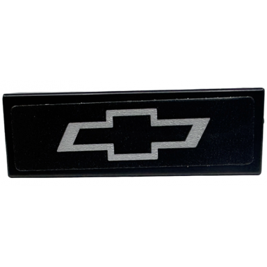 black tile 1 x 3 with silver chevrolet logo pattern sticker - set 42153