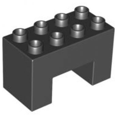 duplo brick 2 x 4 x 2 with 2 x 2 cutout on bottom
