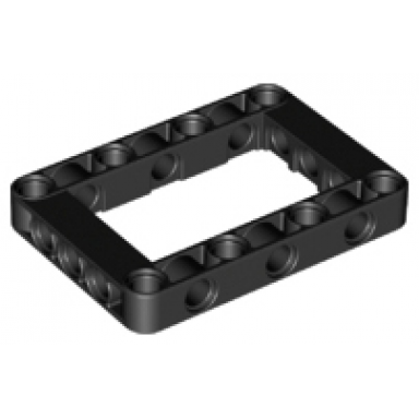 black technic liftarm modified frame thick 5 x 7 open center