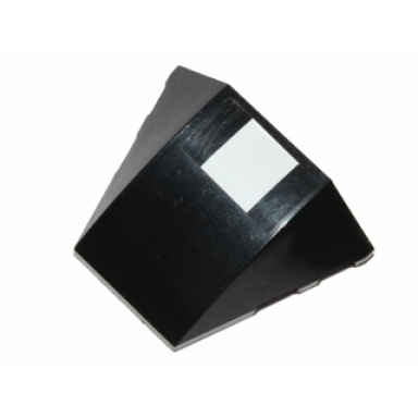 black wedge 4 x 3 triple curved no studs with white square pattern sticker - set 30195
