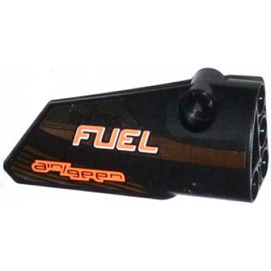 black technic panel fairing 4 small smooth long side b with action fuel air geer and chrome stripes pattern sticker - set 42026