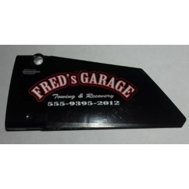 black technic panel fairing 17 large smooth side a with freds garage towing recovery and 555-9395-2012 pattern sticker - set 9395