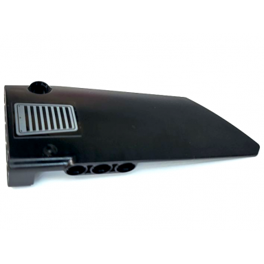black technic panel fairing 17 large smooth side a with dark bluish gray air vents pattern sticker - set 8081