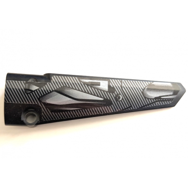 black technic panel fairing 6 long smooth side b with silver carbon fiber and air vents pattern sticker - set 42162