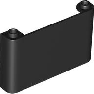 black windscreen 1 x 6 x 3