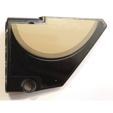 black technic panel fairing 14 large short smooth side b with dark tan semicircle pattern sticker - set 42083