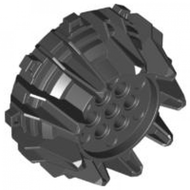 wheel hard plastic with small cleats and flanges