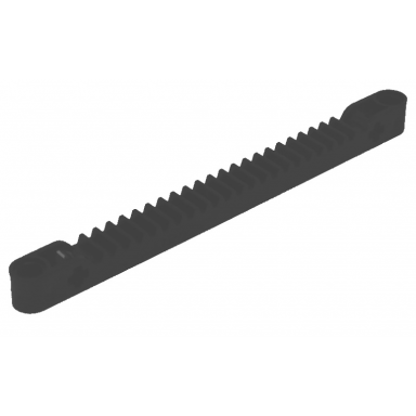 black technic gear rack 1 x 13 with axle and pin holes