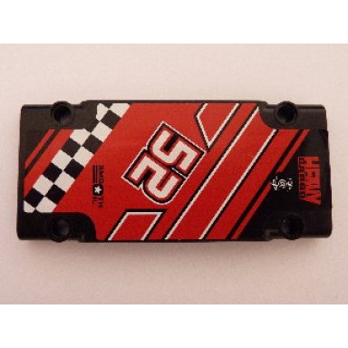black technic panel plate 5 x 11 x 1 with 52 heavy cargo and smooth oil pattern model right side sticker - sets 8041 42041