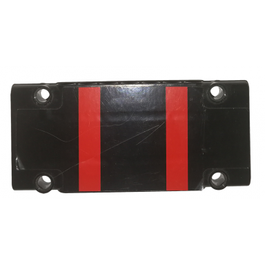 black technic panel plate 5 x 11 x 1 with 2 red stripes pattern sticker - set 8081