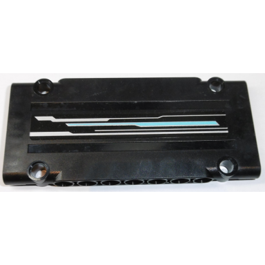 black technic panel plate 5 x 11 x 1 with silver and blue lines pattern model left side sticker - set 70165