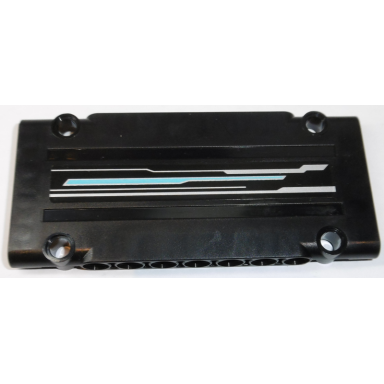 black technic panel plate 5 x 11 x 1 with silver and blue lines pattern model right side sticker - set 70165