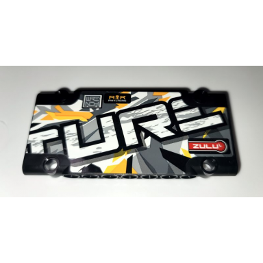 black technic panel plate 5 x 11 x 1 with white and dark bluish gray ture on stone background pattern sticker - set 42069
