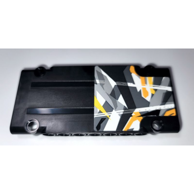 black technic panel plate 5 x 11 x 1 with white yellows and grays stone background pattern sticker - set 42069