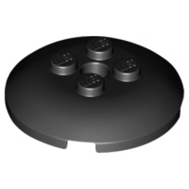 black brick round 4 x 4 x 2 3 dome top with hole