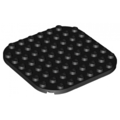 plate round 8 x 8 with rounded corners
