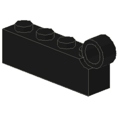 hinge brick 1 x 8 male