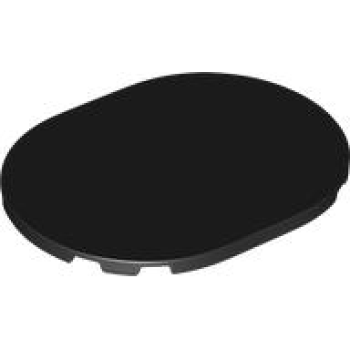 black tile round 6 x 8 oval