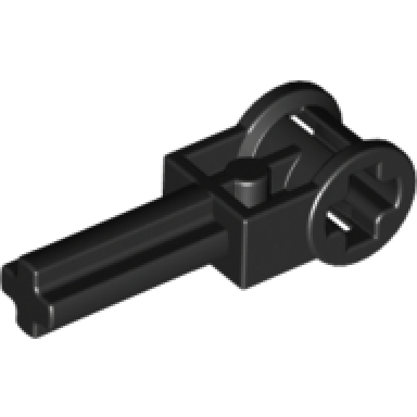black technic axle 2l with reverser handle axle connector