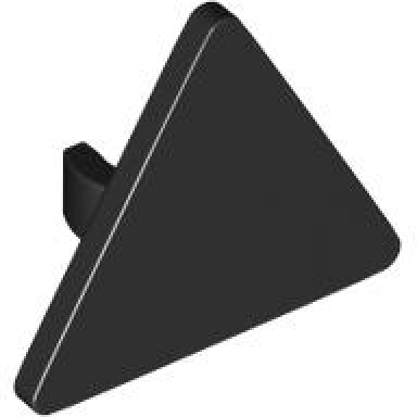 road sign 2 x 2 triangle with open o clip