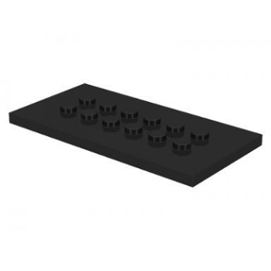 black plate modified 4 x 8 with studs in center