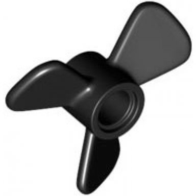 black propeller 3 blade 3 diameter with pin hole
