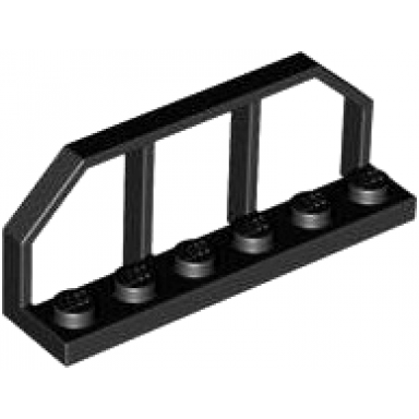 black plate modified 1 x 6 with train wagon end fence