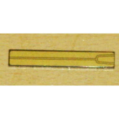black tile 1 x 6 with gold panel forked line pattern sticker - set 8007