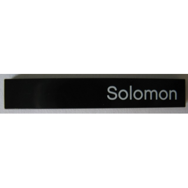 black tile 1 x 6 with solomon pattern