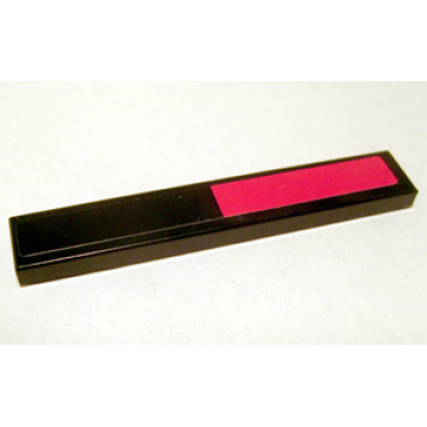 black tile 1 x 6 with red and black pattern sticker - set 7886
