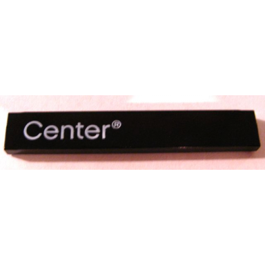 black tile 1 x 6 with white center® center pattern