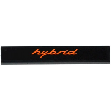 black tile 1 x 6 with orange hybrid pattern sticker - set 75912