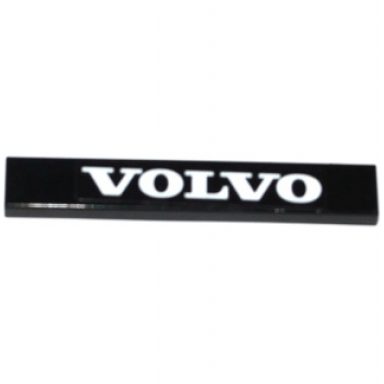 black tile 1 x 6 with white volvo pattern sticker - set 42053