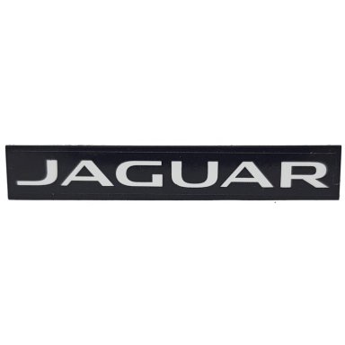 black tile 1 x 6 with white jaguar on black background pattern sticker - set 76898