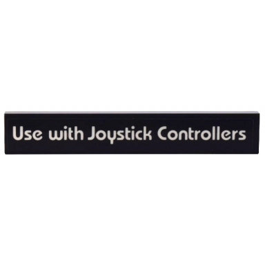 black tile 1 x 6 with white use with joystick controllers pattern sticker - set 10306
