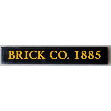 black tile 1 x 6 with brick co 1885 pattern sticker - set 910016