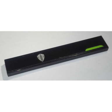 black tile 1 x 6 with lime marker and koenigsegg logo pattern model right side sticker - set 76900