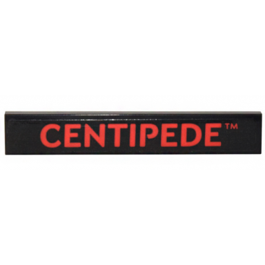 black tile 1 x 6 with red centipede pattern sticker - set 10306