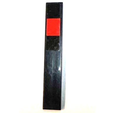 black tile 1 x 6 with red rectangle on black background pattern sticker - set 75893