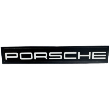 black tile 1 x 6 with white porsche pattern sticker - set 76916