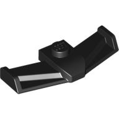 black vehicle formula 1 front wing with top stud