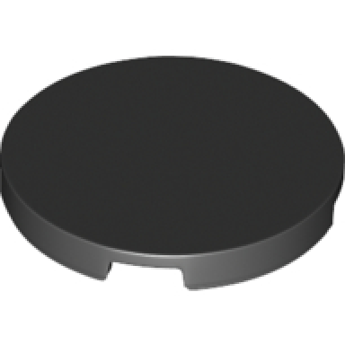 black tile round 3 x 3