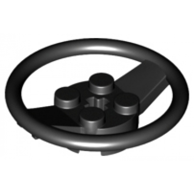 vehicle steering wheel with 2 x 2 center and axle hole
